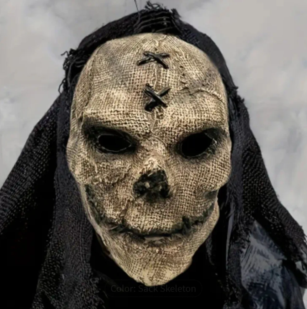 Burlap Scarecrow Skull Mask Halloween Spooky Scary Cosplay Men's Women's Gift